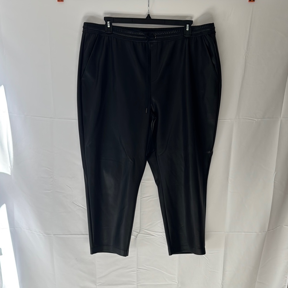 Black Faux Leather Pants